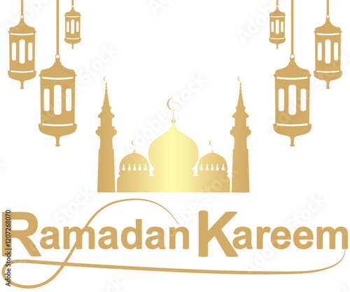 Wallpaper Mural illustration background text with a ramadan kareem Torontodigital.ca