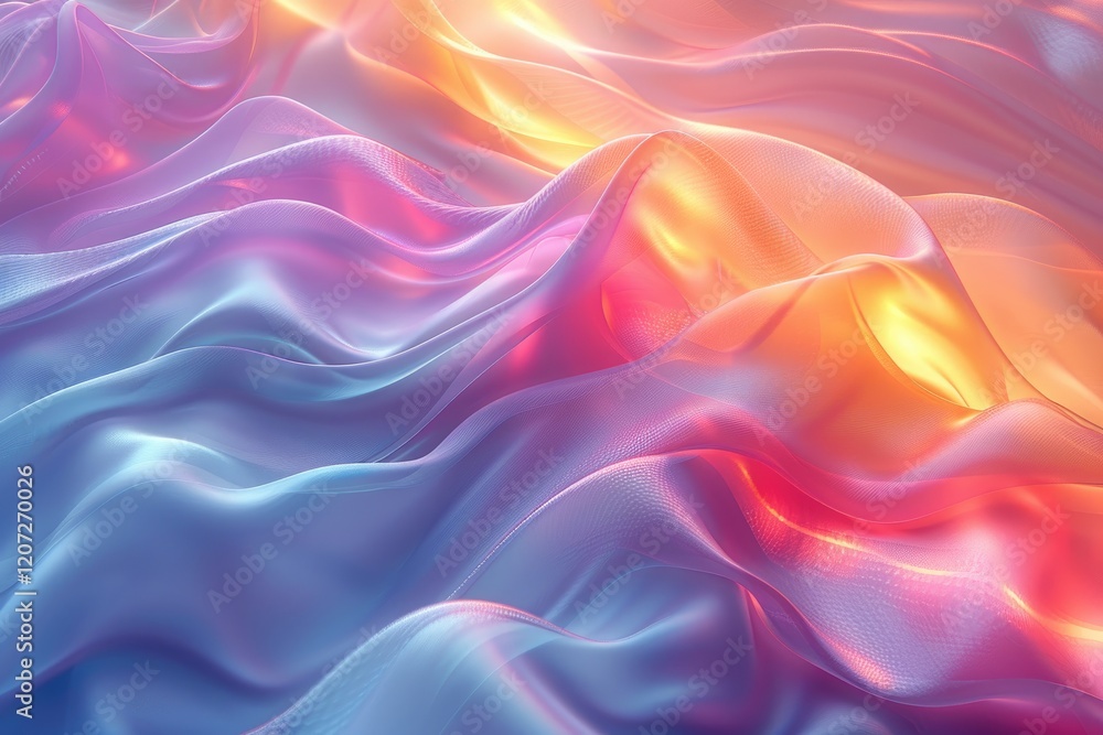 Abstract Pastel Waves Flowing Softly Together Abstract Pastel Waves Flowing Softly Together