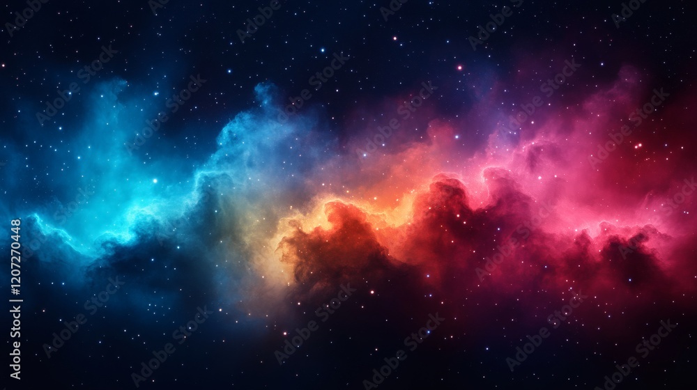 Celestial Nebula Cosmic Cloudscape Starry Night Celestial Nebula Cosmic Cloudscape Starry Night