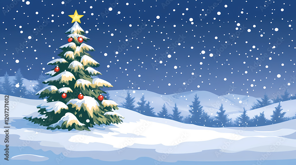 Winter landscape illustration Winter landscape illustration