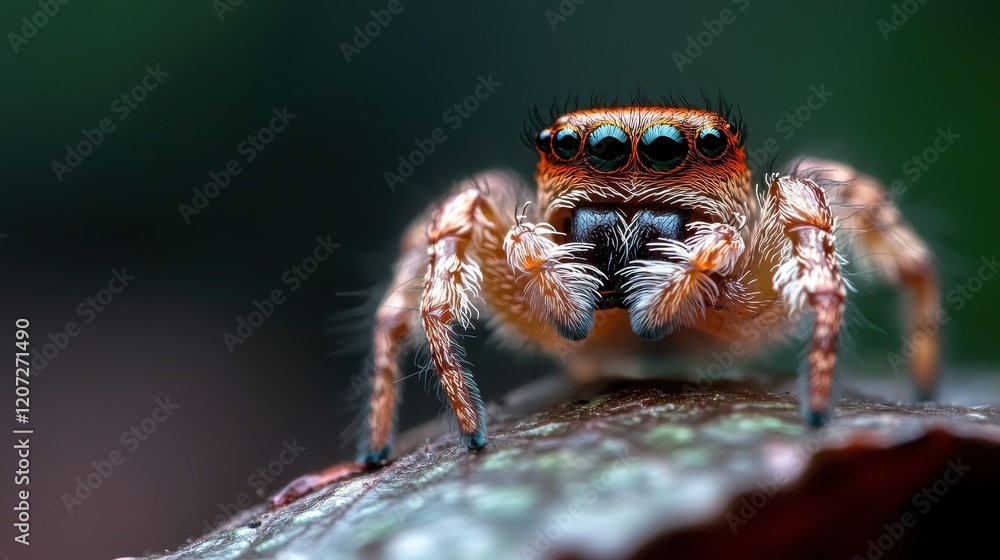 A stunning close-up image of a spider displaying intricate details and vibrant colors, perfect for highlighting the beauty and complexity of wildlife. A stunning close-up image of a spider displaying intricate details and vibrant colors, perfect for highlighting the beauty and complexity of wildlife.
