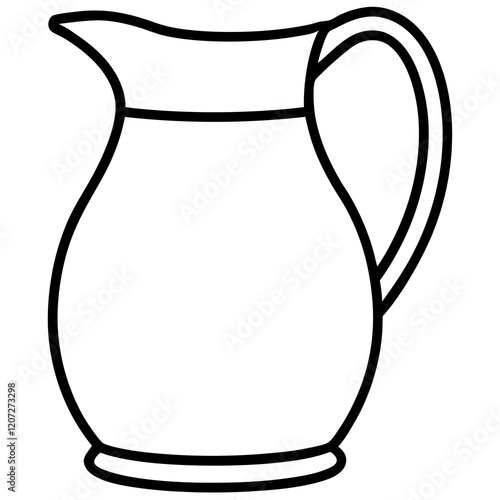 Simple Pitcher Vector Sketch