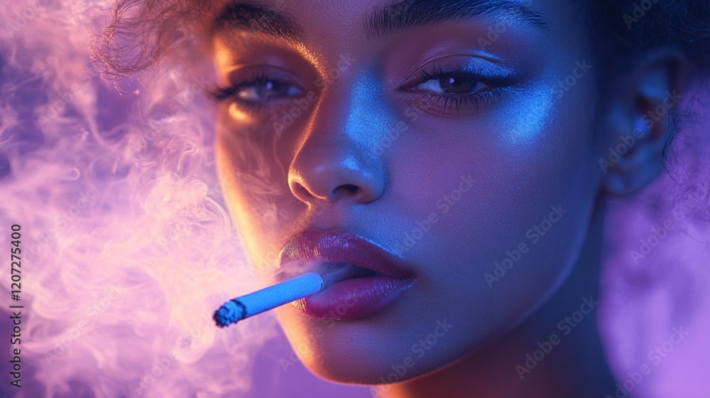 Fototapeta premium Woman Smoking