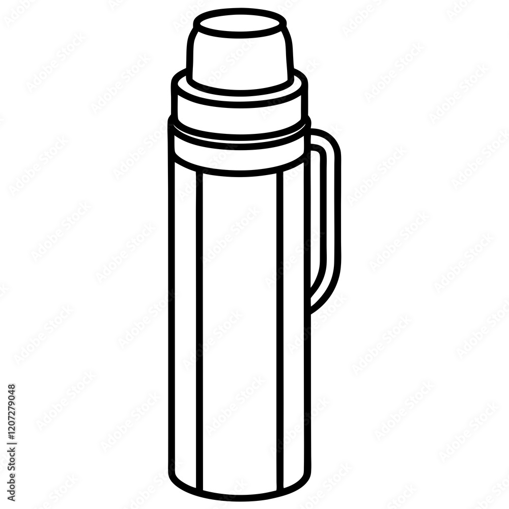 Sleek Flask Vector Artwork