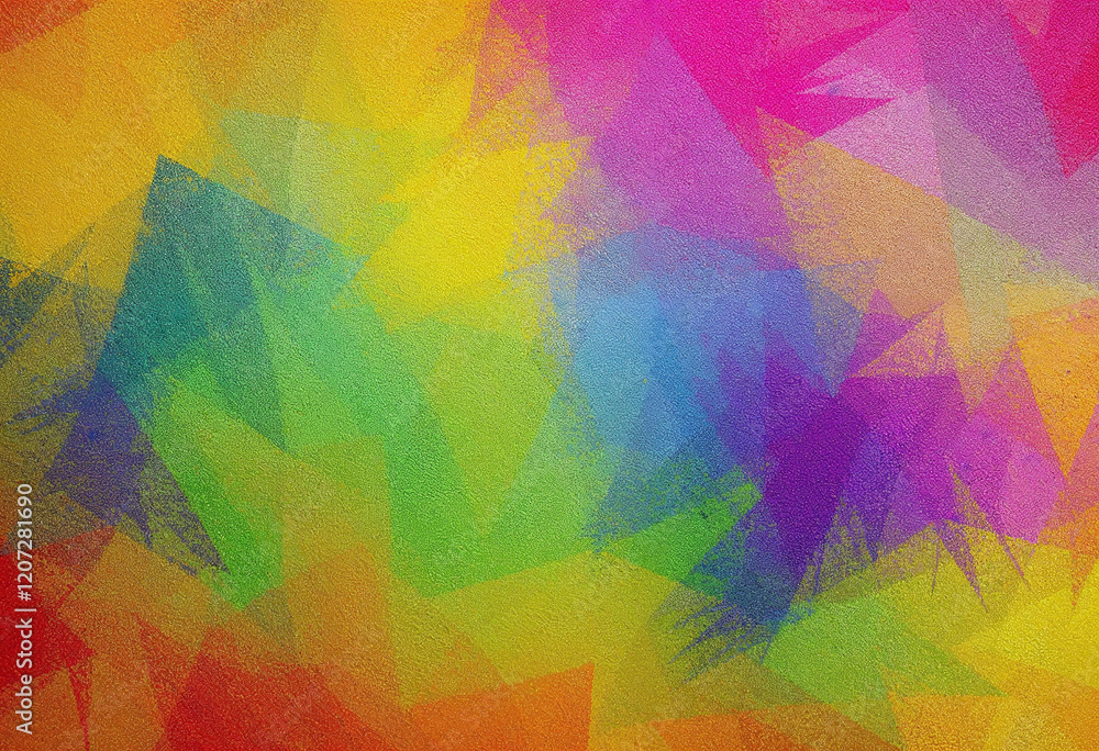 Obraz premium A colorful painting with a lot of different colors and patterns. The painting is full of life and energy, and it seems to be a representation of the beauty of nature. The colors are bright and vibrant