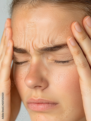 Migraine relief techniques home health tips calm environment close-up pain management photo