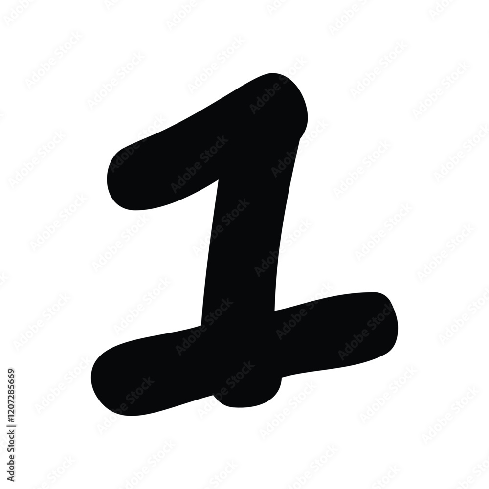 1 glyph icon with white background vector stock illustration