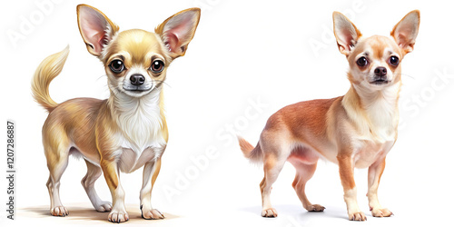 Digital Painting of Two Chihuahuas