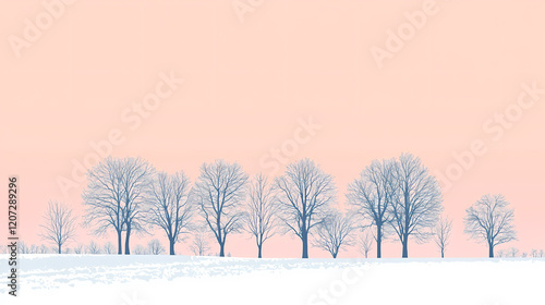 Winter landscape illustration photo