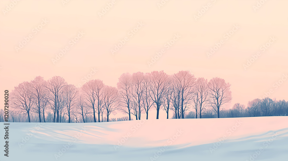 Winter landscape illustration Winter landscape illustration
