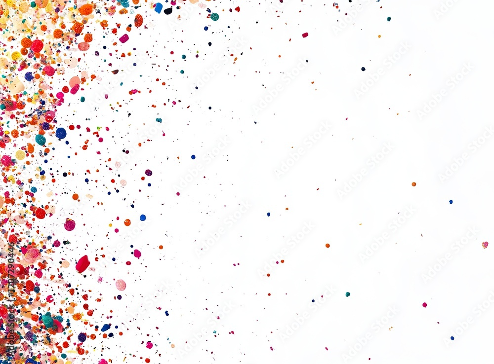 Abstract rainbow-colored powder splash on a white background, a colorful Holi festival concept. Abstract rainbow-colored powder splash on a white background, a colorful Holi festival concept.