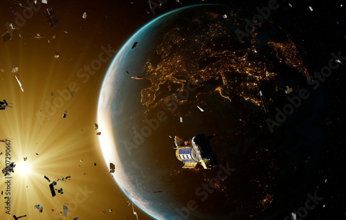 Conceptual image representing space junk