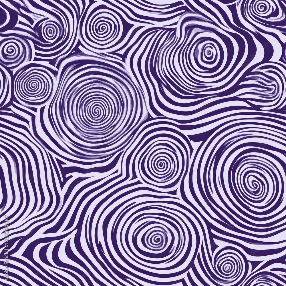 Abstract swirling purple and white striped pattern Abstract swirling purple and white striped pattern