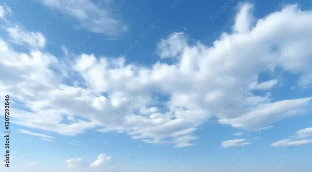 A serene blue sky filled with soft white clouds, symbolizing tranquility, nature, and freedom under a bright sunny day. A serene blue sky filled with soft white clouds, symbolizing tranquility, nature, and freedom under a bright sunny day.