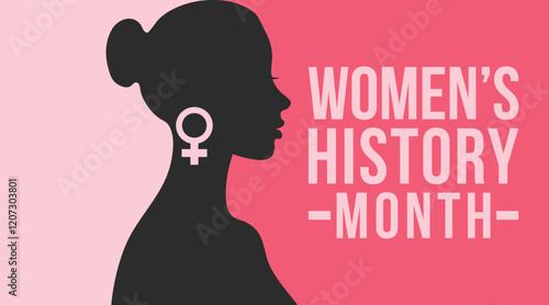 Women's History Month design concept . The annual month that highlights the contributions of women to events in history.
