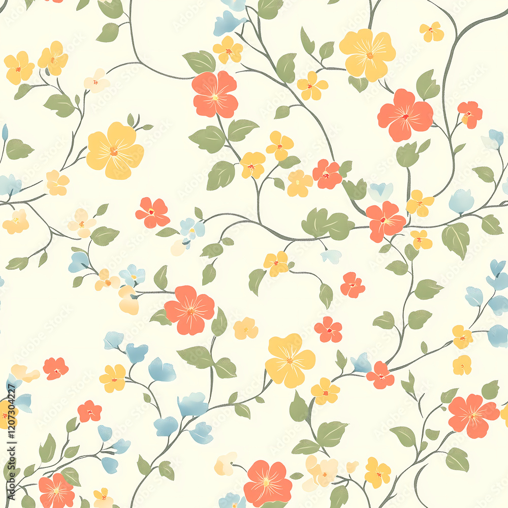 A seamless pattern designed in an Eastern style, Seamless design allows for a perfectly continuous pattern with no visible seams.