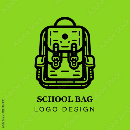 "Modern Backpack Icon in Minimalist Style for Travel, School, and Adventure Branding and Graphic Design"

