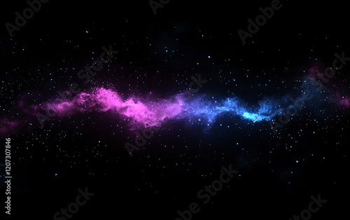 Black background with pink and blue powder explosion, high-resolution professional photograph, Super HD, colorful dust in the air, vibrant colors, dark purple-black gradient background,  photo