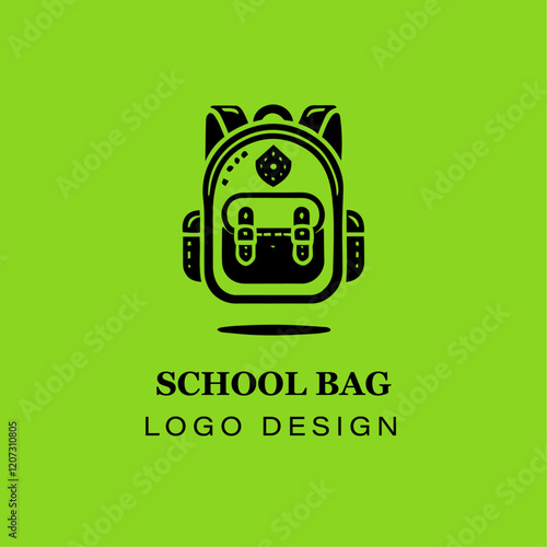 "Modern Backpack Icon in Minimalist Style for Travel, School, and Adventure Branding and Graphic Design"

