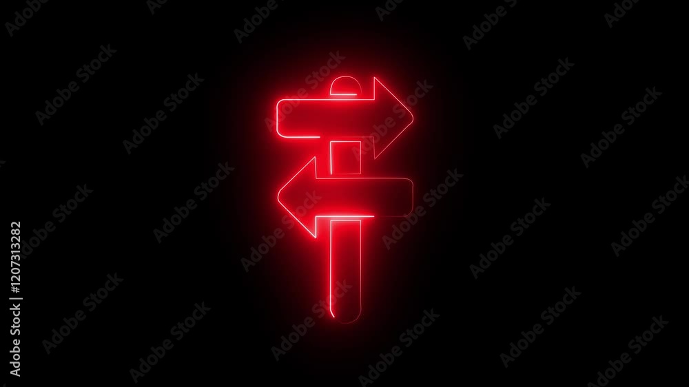 neon arrow animation left and right arrow animation icon black background. neon arrow animation left and right arrow animation icon black background.