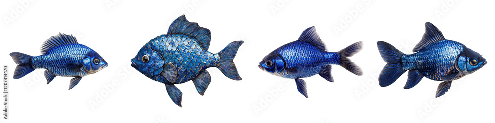 Fototapeta premium Vibrant School of Tropical Aquarium Fish Swimming Underwater in a Marine Ecosystem Colorful Ornamental Aquatic Animals in a Natural Water Environment