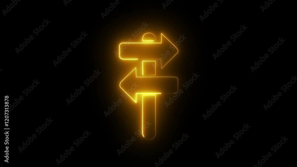 neon arrow animation left and right arrow animation icon black background. neon arrow animation left and right arrow animation icon black background.