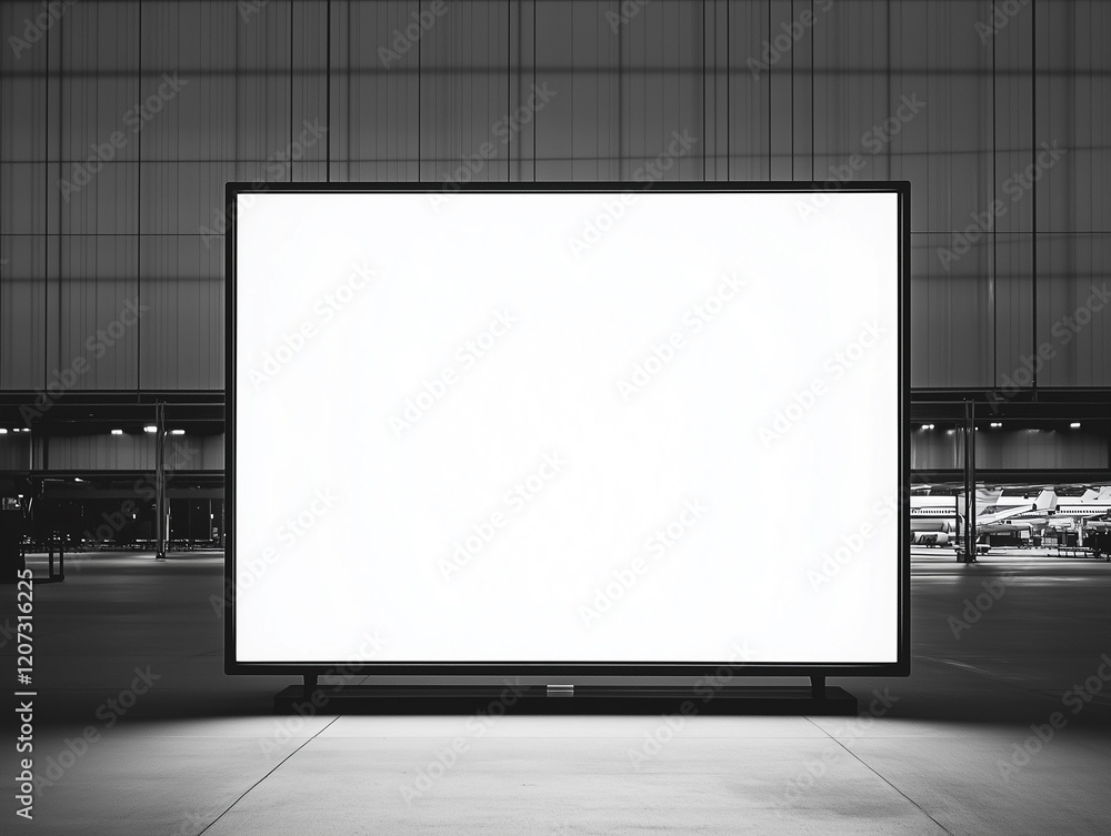 Blank plasma screen in public for mockup Blank plasma screen in public for mockup