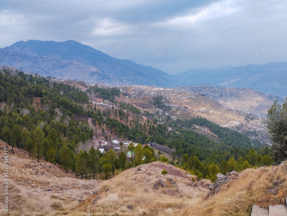 Clouds Mountain Winter Season in Murree Village Pakistan Clouds Mountain Winter Season in Murree Village Pakistan