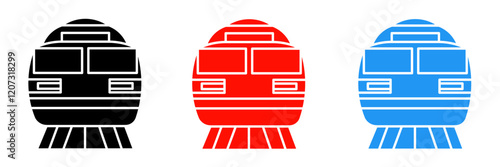 Icon for train vector illustration in flat.