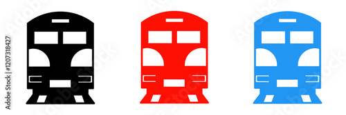 Icon for train vector illustration in flat.