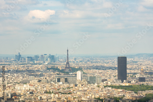 Canvas Print Aerial view - Paris