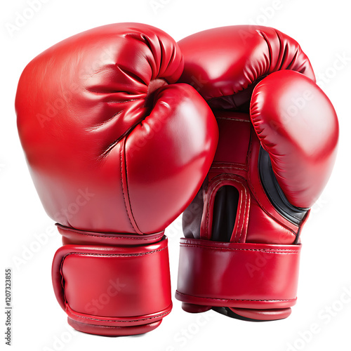 Red Boxing Gloves isolated on white background as transparent. PNG.AI GENERATED photo