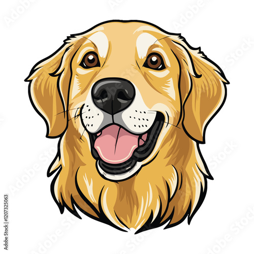 Stylized Canine Face for Creative Designs