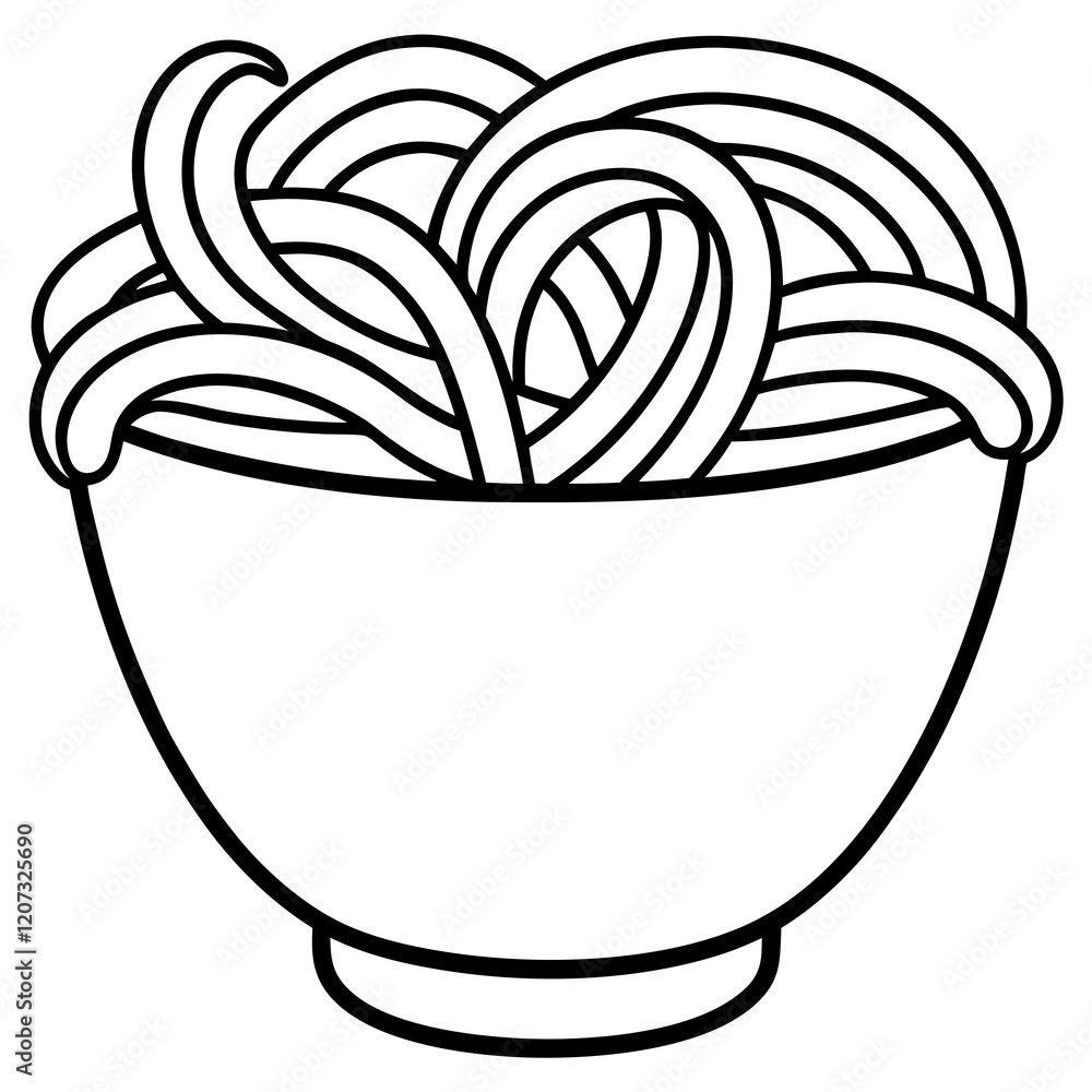 Artistic Noodles Line Drawing Artistic Noodles Line Drawing