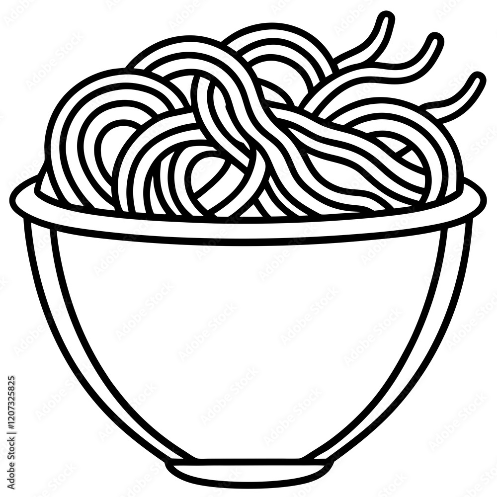 Artistic Noodles Line Drawing Artistic Noodles Line Drawing