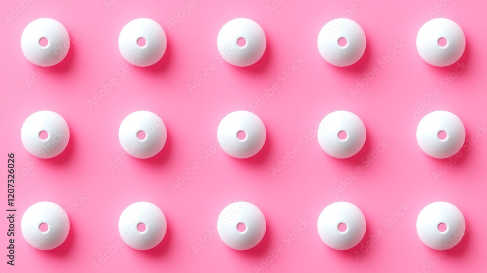 White capsules displayed on a pink surface for medical themes White capsules displayed on a pink surface for medical themes