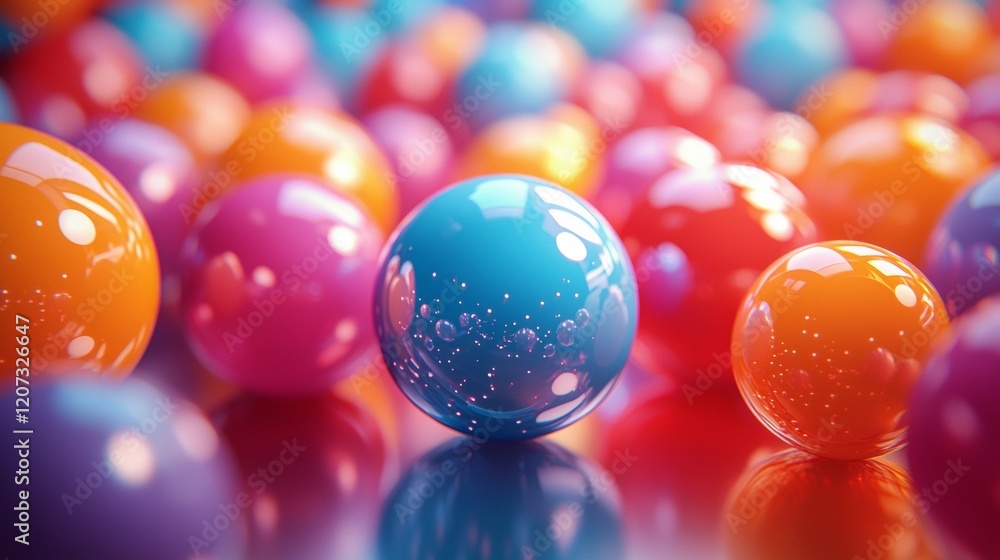 Colorful Bouncing Balls with Sparkles Colorful Bouncing Balls with Sparkles