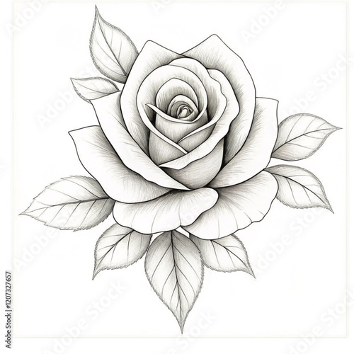 Rose coloring page , coloring page , vector, cartoon, color, coloring page, grayscale coloring pages