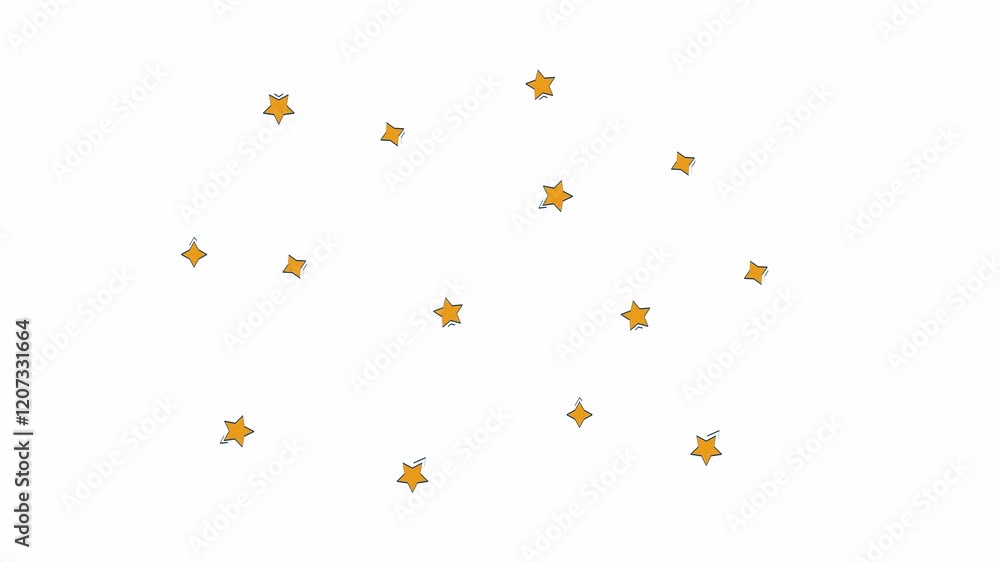 Multiple twinkling stars scattered across hand drawn 2D object animation. Starry sky cartoon doodle 4K video. Cosmic theme. Celestial inspiration animated handdrawn element isolated on white Multiple twinkling stars scattered across hand drawn 2D object animation. Starry sky cartoon doodle 4K video. Cosmic theme. Celestial inspiration animated handdrawn element isolated on white