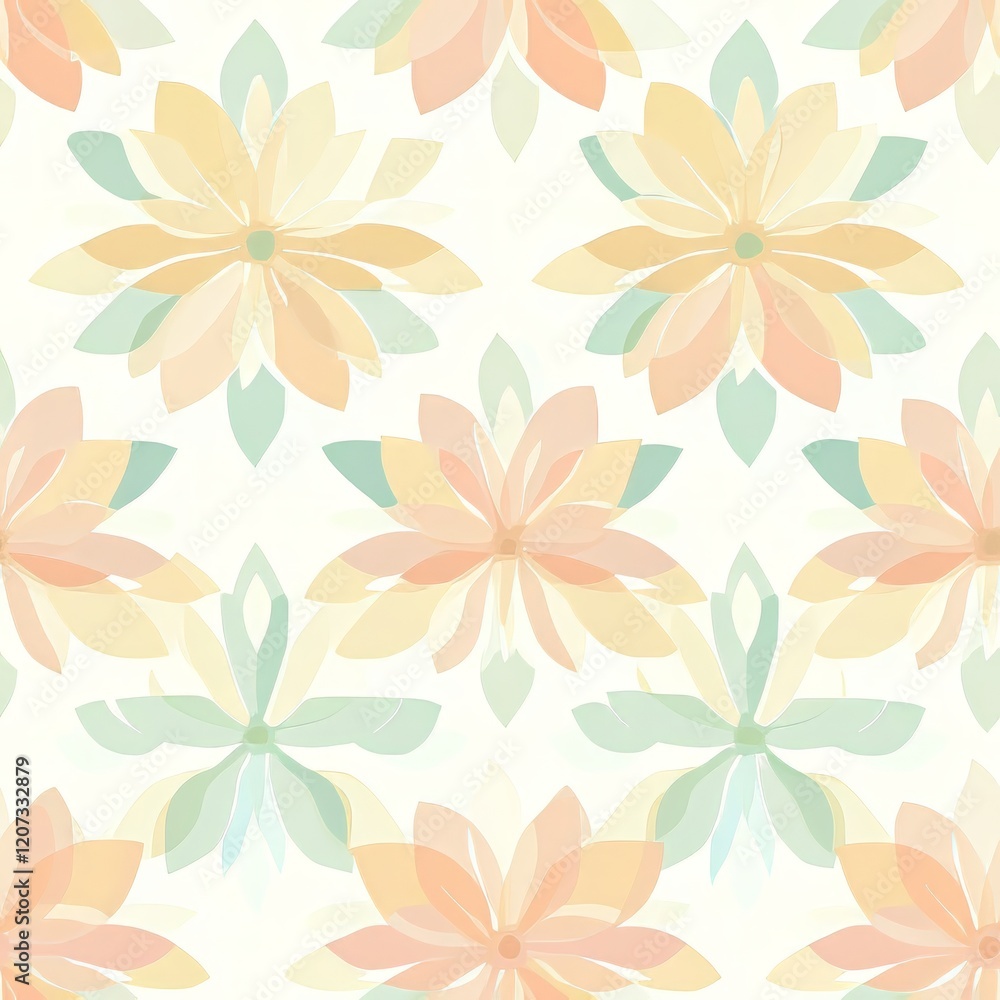 Pastel Floral Pattern Soft Blossom Design Pastel Floral Pattern Soft Blossom Design