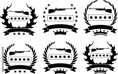 Biathlon logo. Isolated biathlon on white background