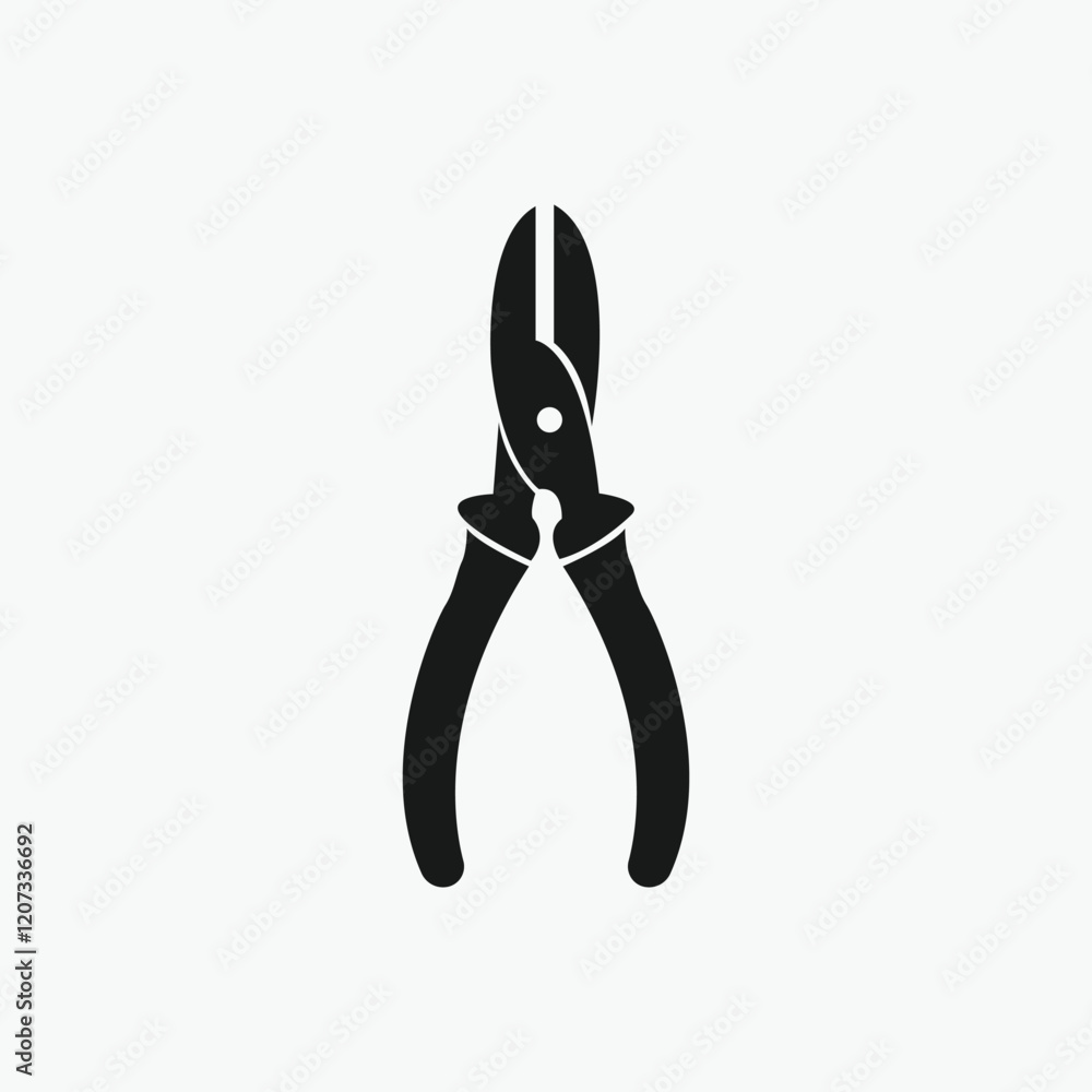 Simple Vector Illustration of Diagonal Cutting Pliers Simple Vector Illustration of Diagonal Cutting Pliers