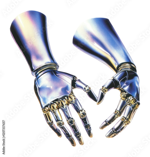 PNG 3d robotic arms shape icon illustration electronics futuristic. photo