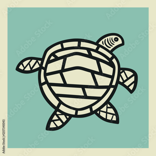 Turtle - minimalist simple vector design