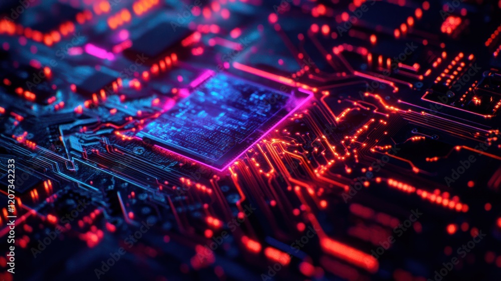 Abstract Closeup of a Circuit Board Abstract Closeup of a Circuit Board