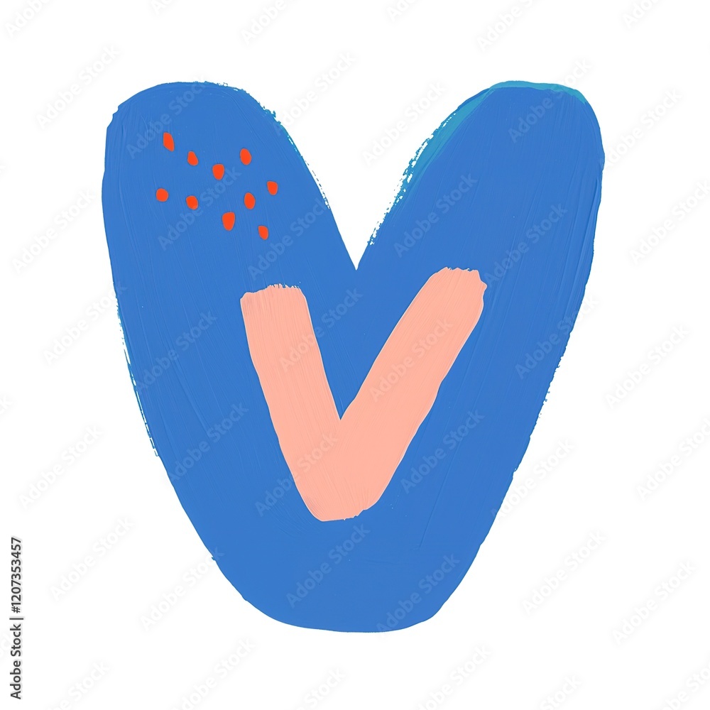 A vibrant, abstract letter A vibrant, abstract letter