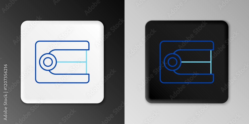 Line Dentures model icon isolated on grey background. Dental concept. Colorful outline concept. Vector Line Dentures model icon isolated on grey background. Dental concept. Colorful outline concept. Vector