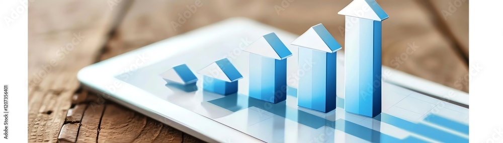 Efficiency tracked with a blank bar graph displayed on a tablet. Efficiency tracked with a blank bar graph displayed on a tablet.