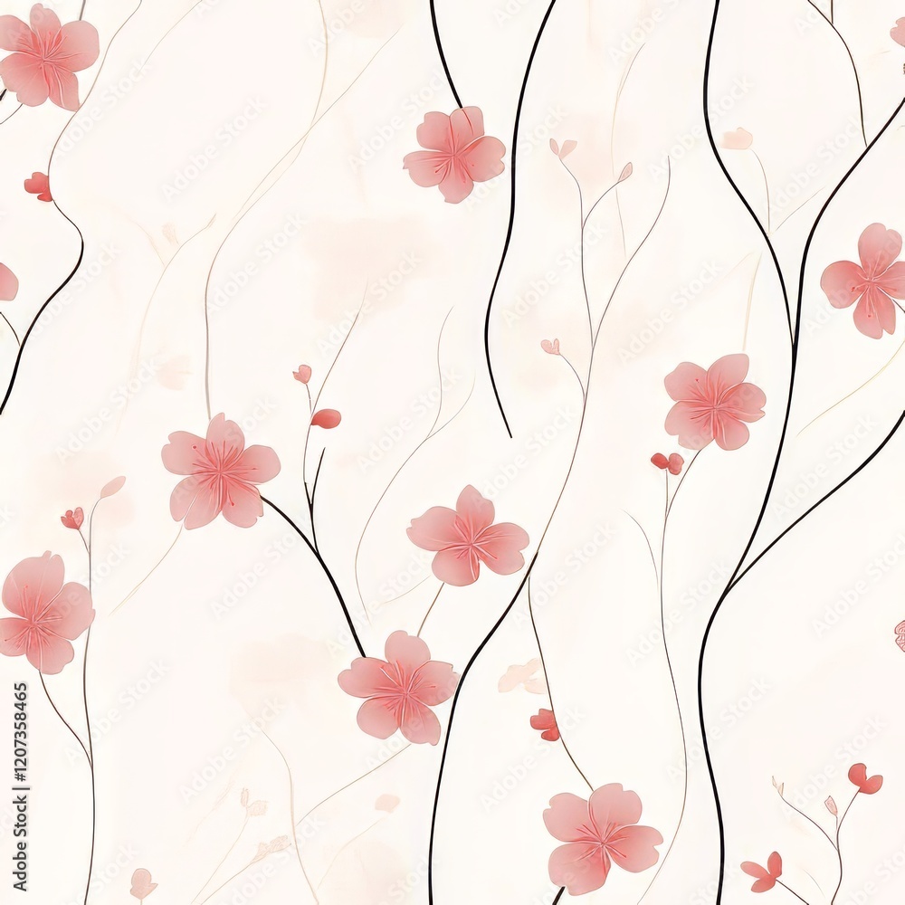 custom made wallpaper toronto digitalDelicate Pink Blossoms On Branching Stems