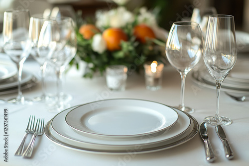 Wallpaper Mural Elegant Dining Setup With Floral Arrangements and Candles Torontodigital.ca